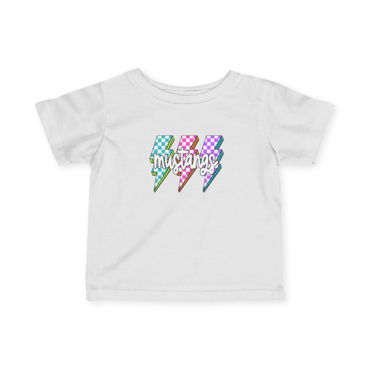Colorful Lightning Bolt Infant Tee - Fun Birthday Gift, Cute Toddler Apparel, Baby Shower Present, EverydayWear, Unisex Cute Top