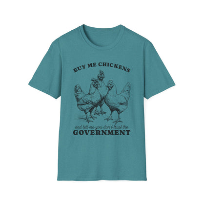 Funny Chicken Government T-Shirt, Humorous Tee, Gift for Chicken Lovers, Farm Animal Humor, Unique Graphic Shirt