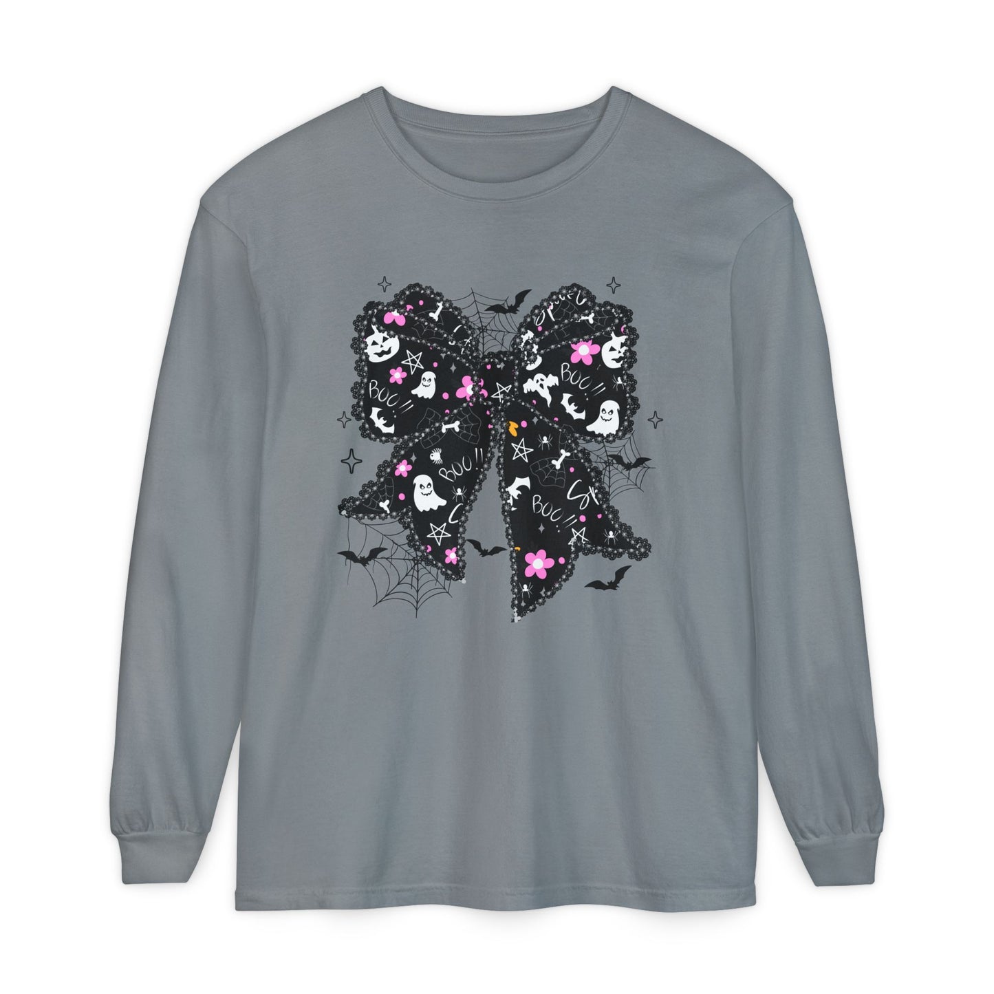 Gothic Butterfly T-Shirt, Unisex Long Sleeve Tee, Halloween Casual Wear, Graphic Tee Gift, Cute Spooky Apparel