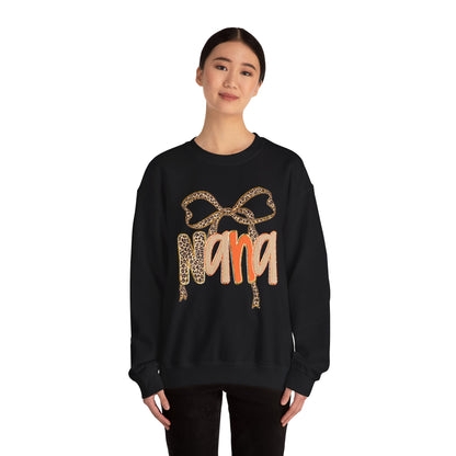 Leopard Print Nana Crewneck Sweatshirt, Cozy Gift for Grandmothers, Perfect for Birthdays, Mother's Day, Family Gatherings, Casual Wear