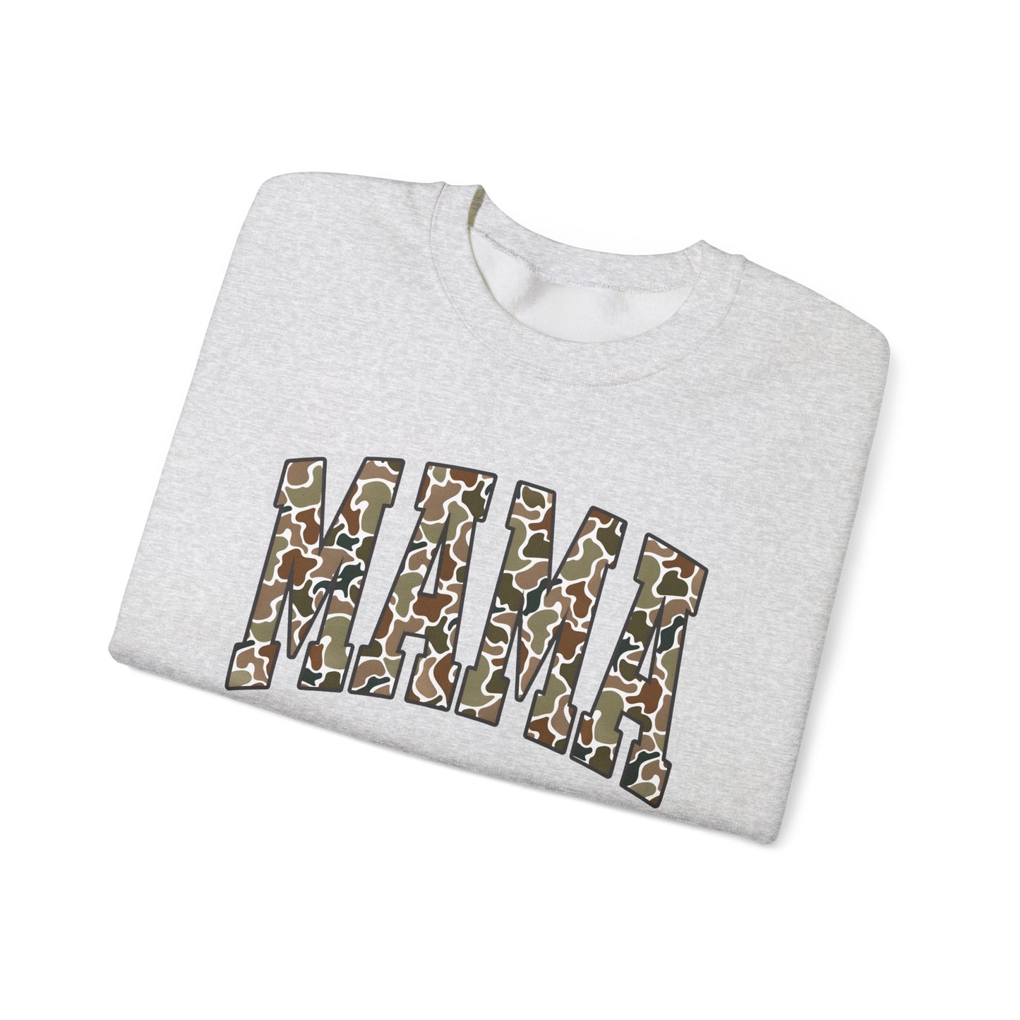 Mama Camouflage Crewneck Sweatshirt | Perfect Gift for Moms, Casual Wear, Comfortable Layering, Mother’s Day, Birthday