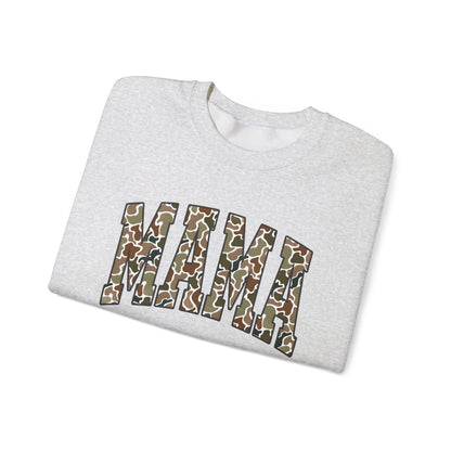 Mama Camouflage Crewneck Sweatshirt | Perfect Gift for Moms, Casual Wear, Comfortable Layering, Mother’s Day, Birthday
