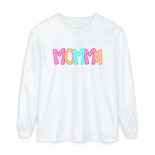 Momma Neon Comfort Colors Long Sleeve