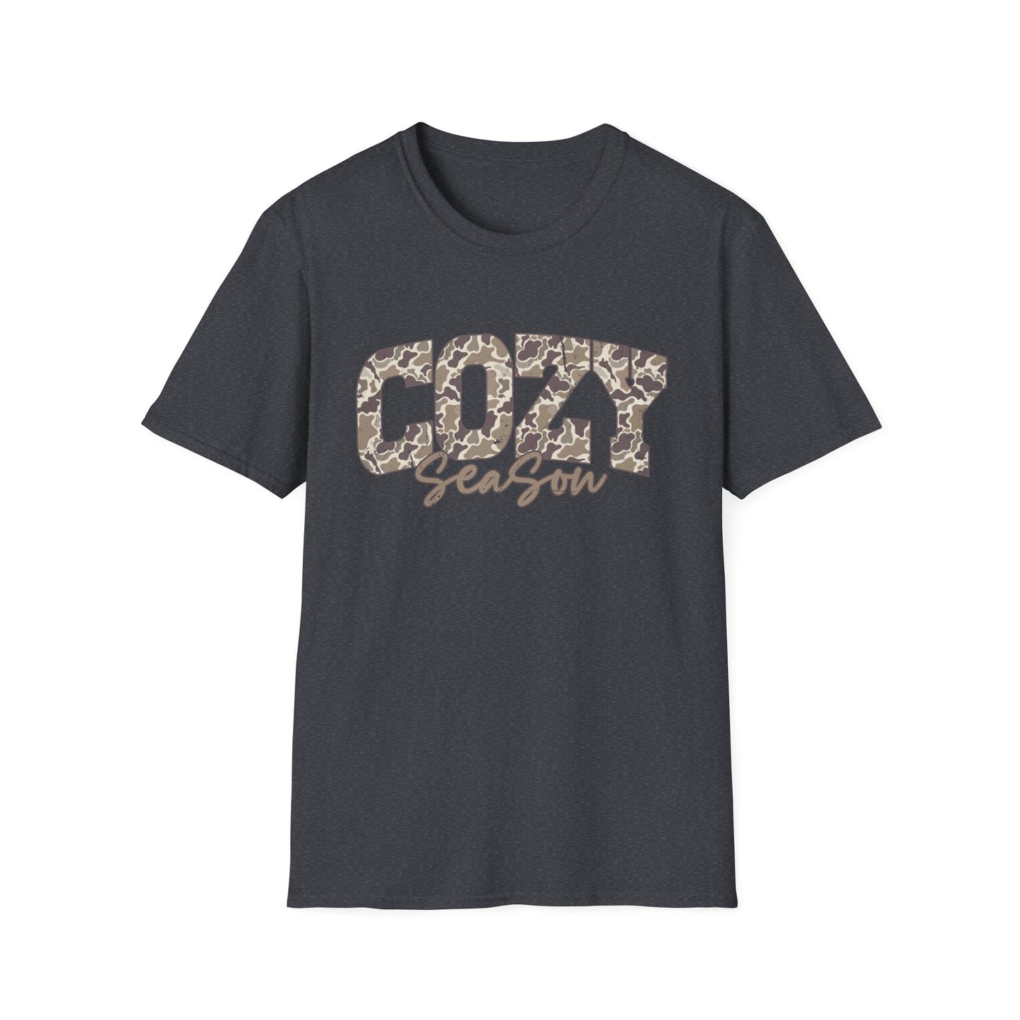 Cozy Season Camo GIldan Softstyle T-Shirt