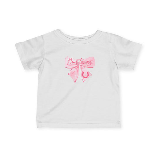 Adorable Infant Tee with Pink Bow Design, Cute Baby Shirt, Toddler Fashion, Baby Shower Gift, Kids Spring Outfit