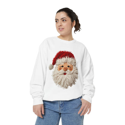 Santa Face Garment-Dyed Sweatshirt Comfort Colors