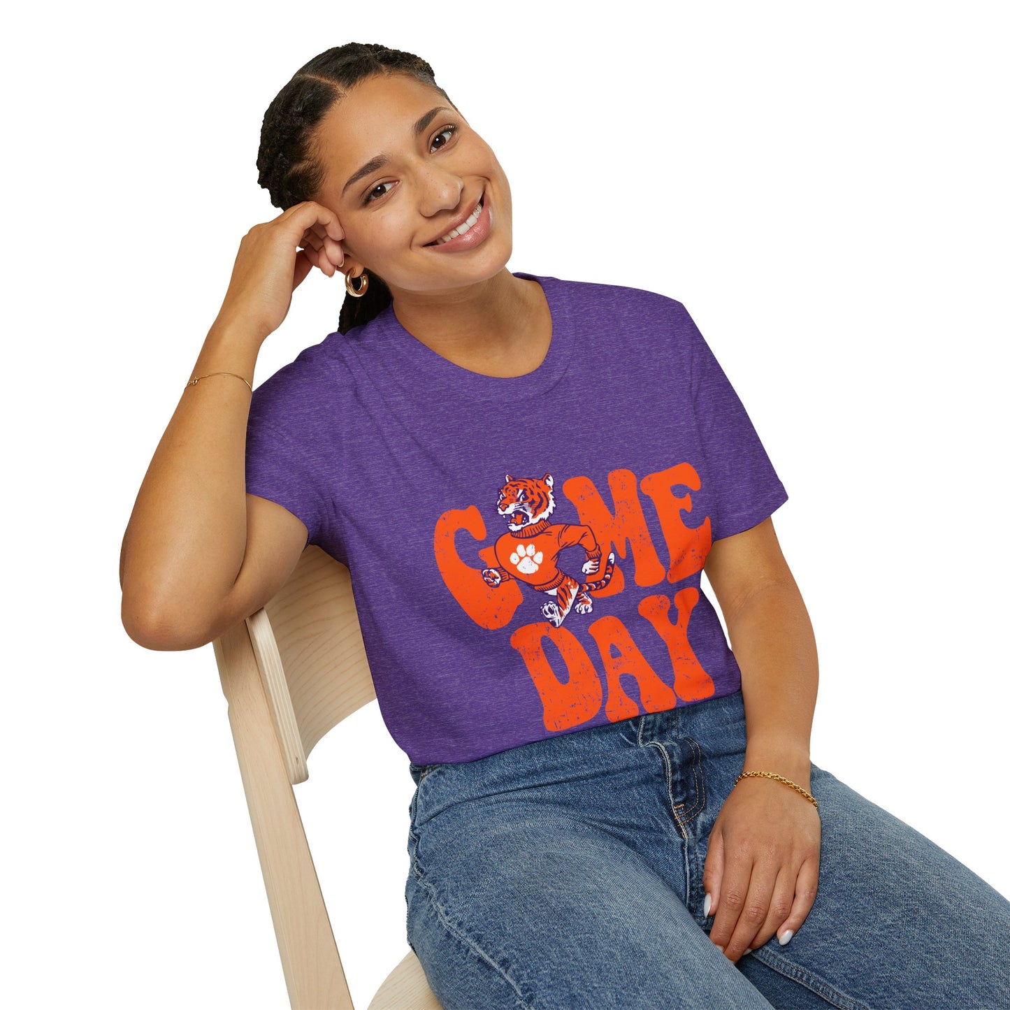 Game Day Unisex Softstyle T-Shirt | Perfect for Sports Fans, Tailgating, Casual Wear, Gift for Gamers, Cheer Day Apparel