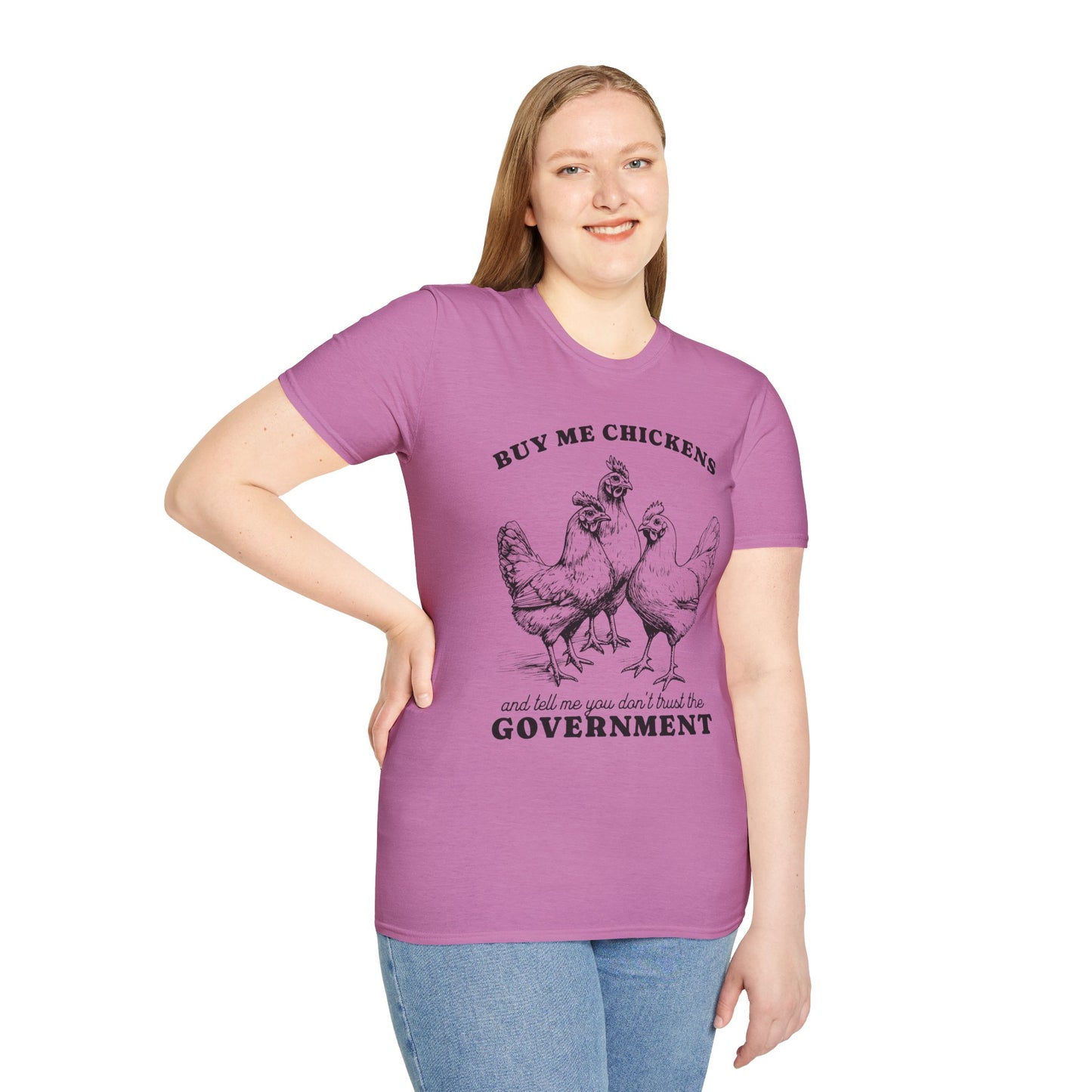 Funny Chicken Government T-Shirt, Humorous Tee, Gift for Chicken Lovers, Farm Animal Humor, Unique Graphic Shirt