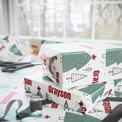 Custom Christmas Tree Wrapping Paper