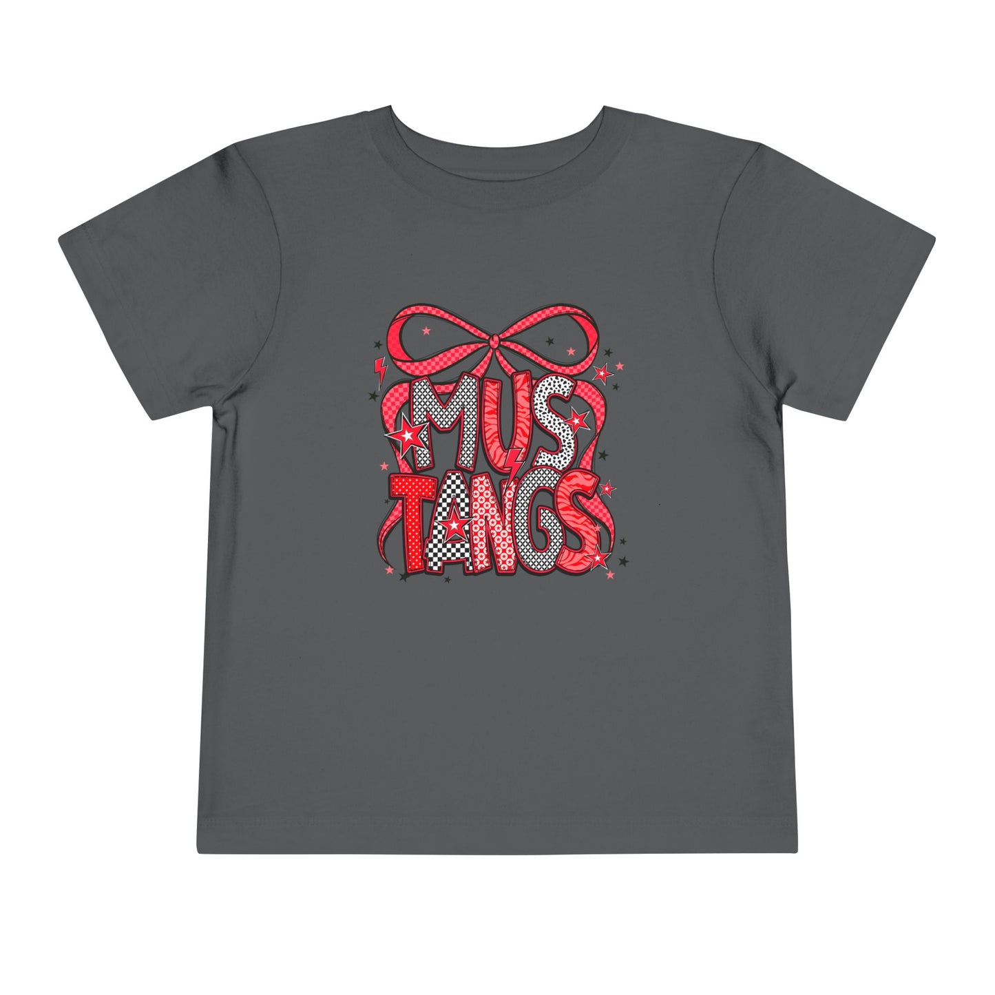 Toddler Short Sleeve Tee - Cute Mustangs Graphic Tee, Kids' Summer Shirt, Birthday Gift, Toddler Apparel, Playtime Outfit