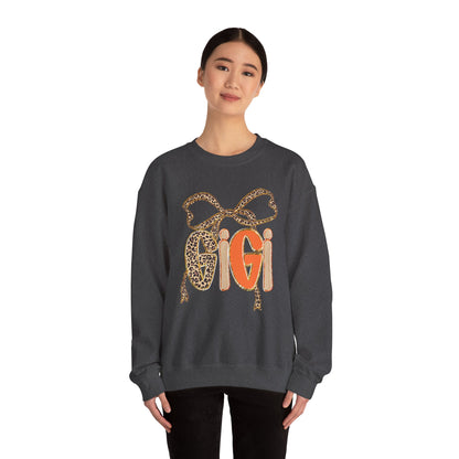 Leopard Print Gigi Crewneck Sweatshirt, Cozy Unisex Pullover, Trendy Fashion Top, Gift for Her, Casual Wear, Birthday Gift
