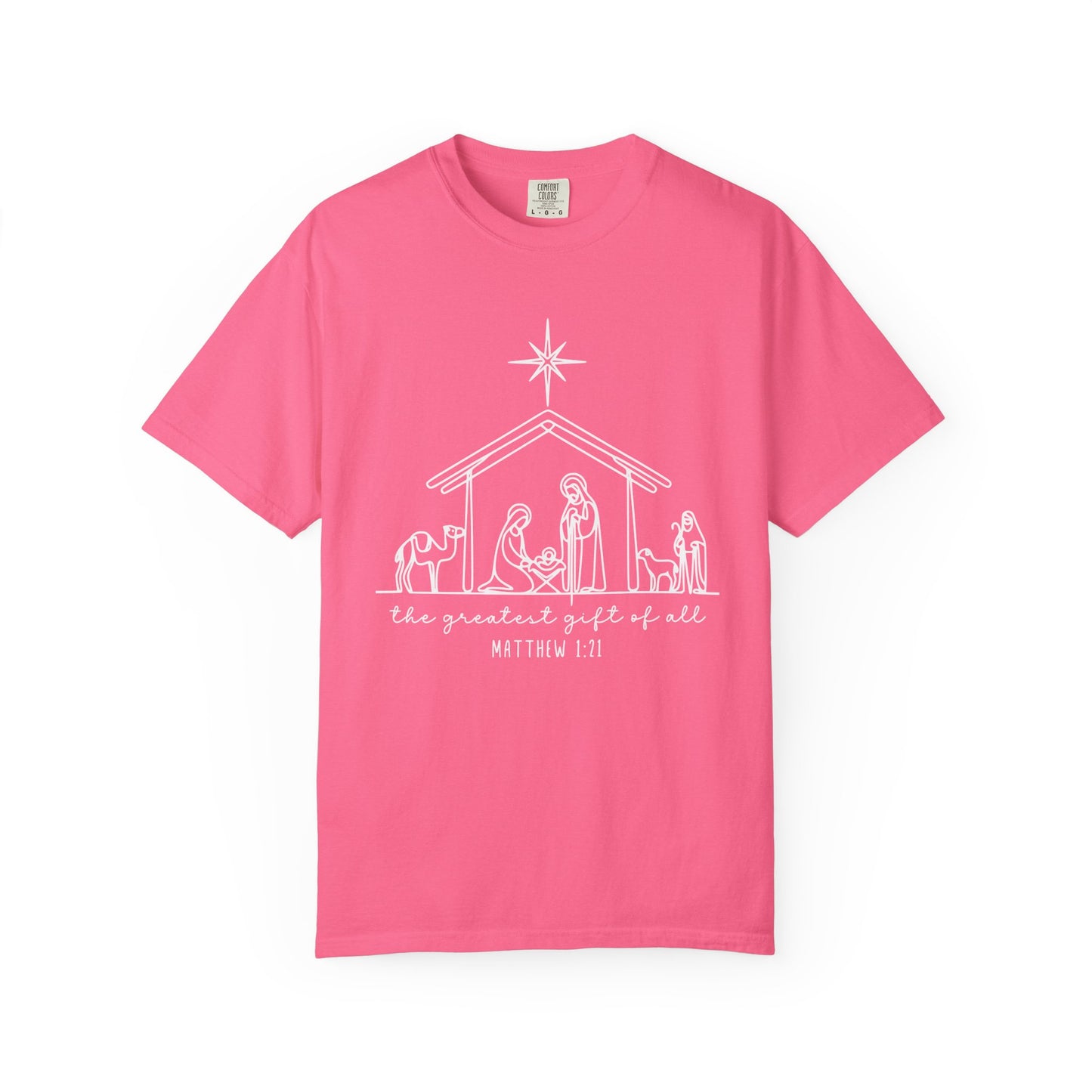 Unisex Christmas Nativity T-Shirt, Holiday Gift, Religious Tee, Inspirational Shirt, Scripture Shirt