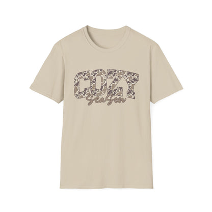 Cozy Season Camo GIldan Softstyle T-Shirt
