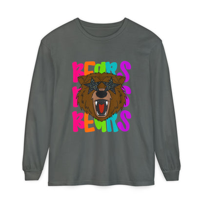 Cool Bear Graphic Long Sleeve Tee, Unisex Casual T-Shirt, Animal Lovers Gift, Trendy Apparel, Fun Statement Shirt