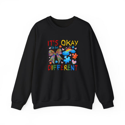 Inclusive Rainbow Crewneck Sweatshirt, Unisex Adult Apparel, Gift for Kids, Autism Awareness, Cozy and Colorful Sweatshirt