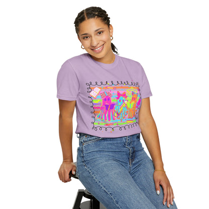 Colorful Artwork Unisex T-Shirt, Vibrant Graphic Tee, Fun Casual Wear, Gift for Art Lovers, Summer Fashion