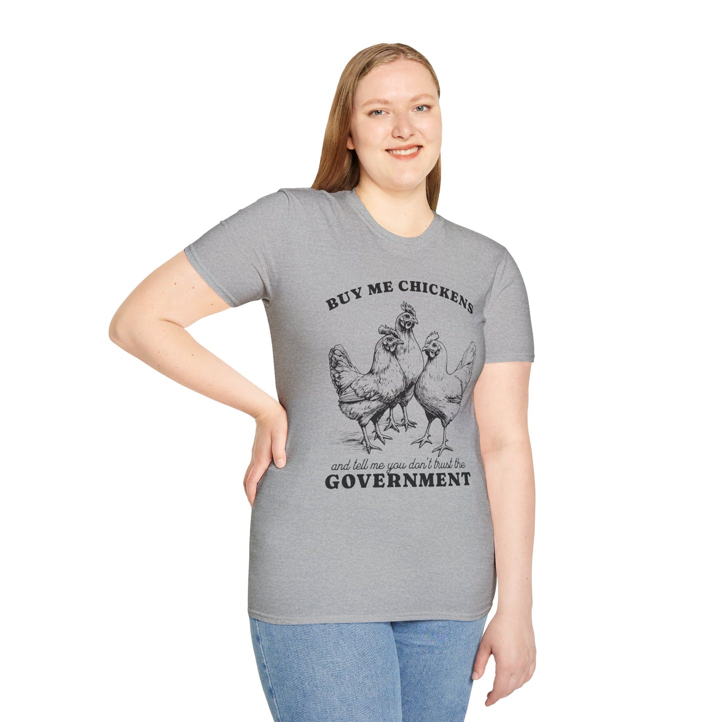 Funny Chicken Government T-Shirt, Humorous Tee, Gift for Chicken Lovers, Farm Animal Humor, Unique Graphic Shirt