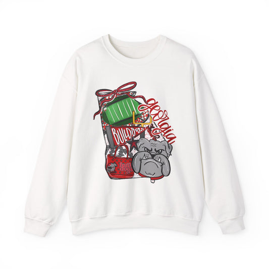 Cozy Dog-Themed Sweatshirt, Perfect for Pet Lovers, Gift for Dog Owners, Holiday Apparel, Cute Casual Wear, Georgia Bulldogs Merchandise