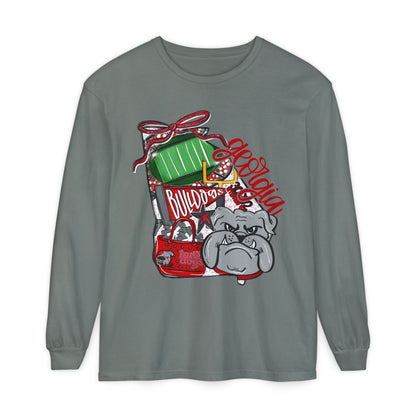 Garment-Dyed Long Sleeve T-Shirt with Bulldog Design | Casual Wear, Bulldog Lovers Gift, Unique Graphic Tee, Dog-Themed Apparel, [...]