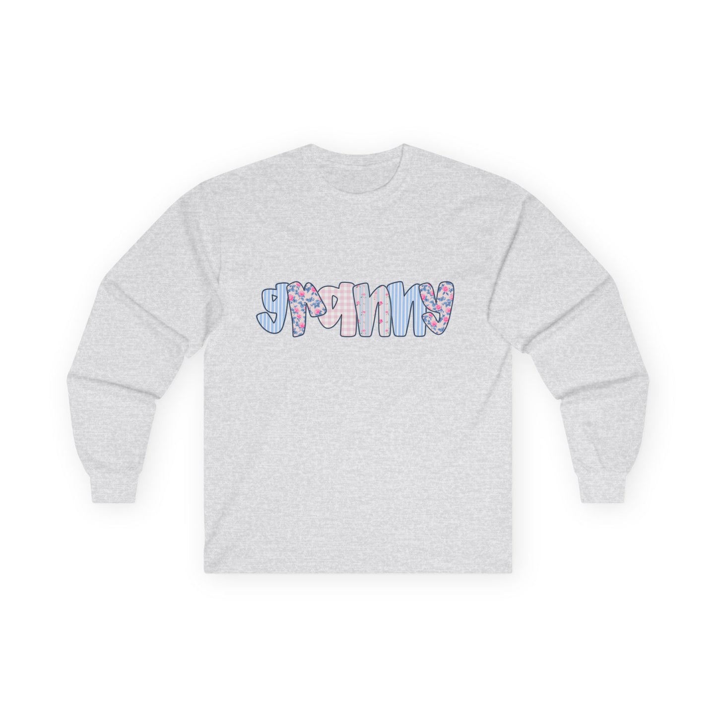 Granny Pink & Blue Floral Long Sleeve