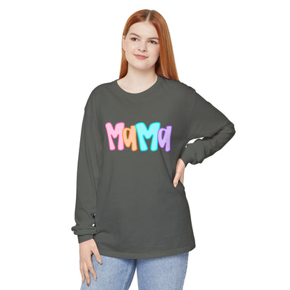 Mama Neon Comfort Colors Long Sleeve