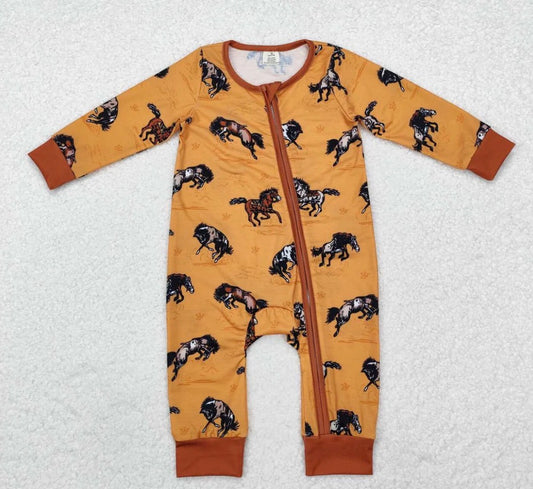 Brown Camo Bamboo Romper