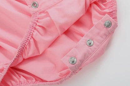 Pink Hearts Valentine Smocked Romper