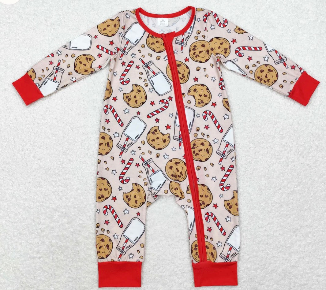 Boys Milk & Cookies Bamboo Romper