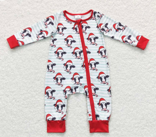Santa Cows Bamboo Romper