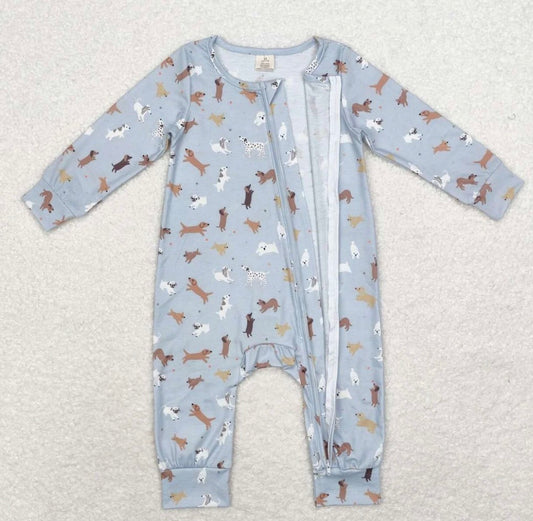 Boys Puppy Dog Bamboo Romper