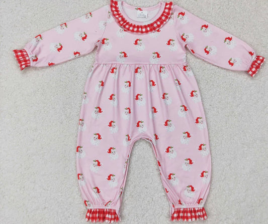 Baby Girls Santa Bamboo Romper