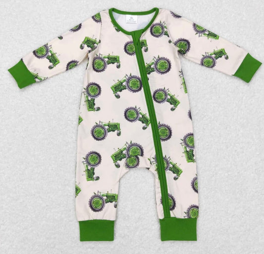 Boys Bamboo Tractor Romper