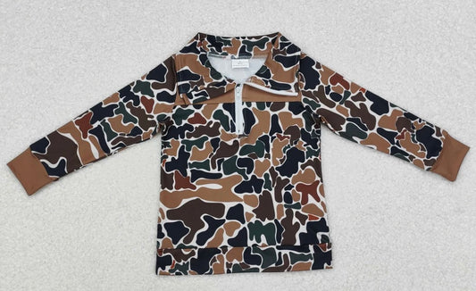 Brown Camo Pullover