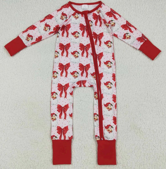 Santa Bows Bamboo Romper