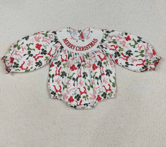 Merry Christmas Smocked Romper