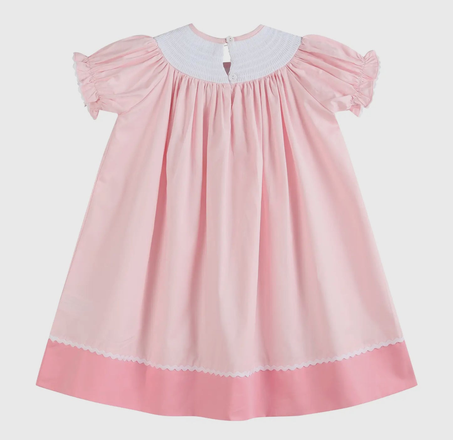 Pink Hearts & Bows Smocked Dress