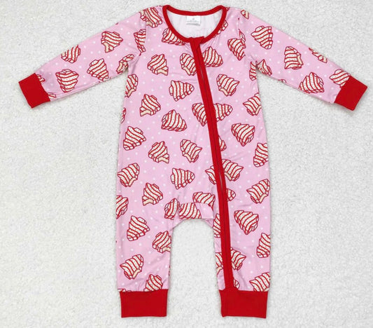 Girls Christmas Tree Bamboo Romper