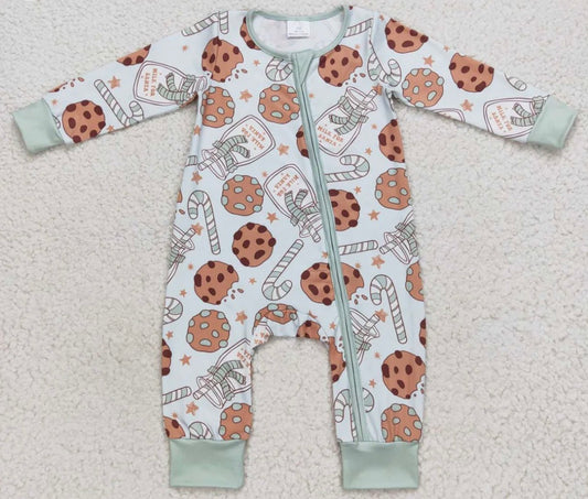 Green Cookies and Milk Bamboo Romper