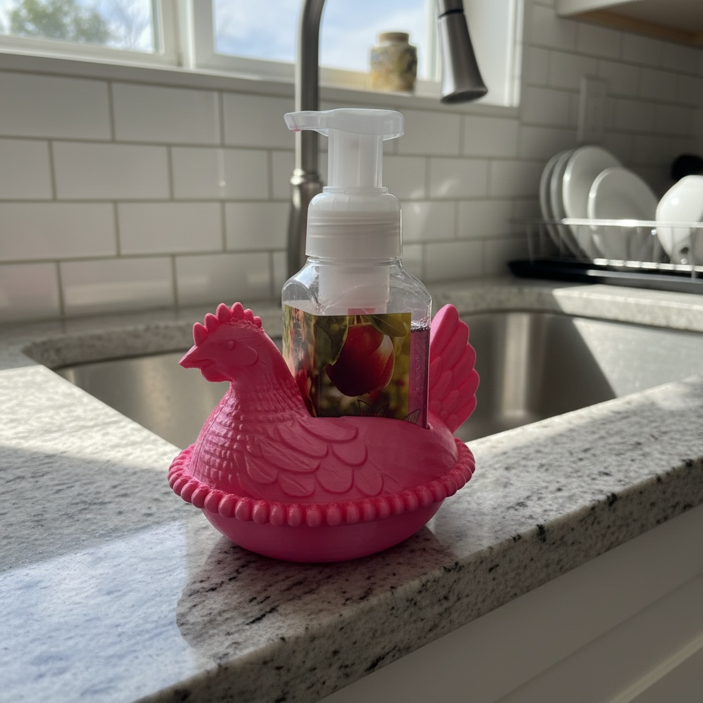Hen on a Nest Soap Holder & Sponge Holder