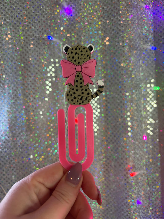 Pink Cheetah Bookmark